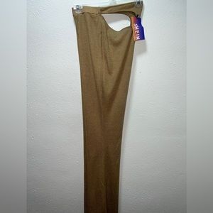 Tan cut out “hippie” flare pant